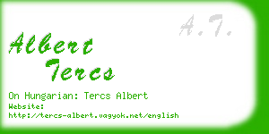 albert tercs business card